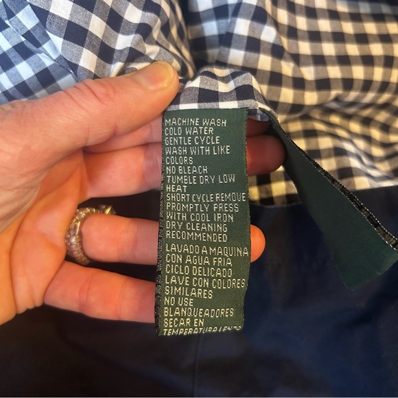 Ralph Lauren Navy Double-Breasted Trench Coat - Picture 7 of 7